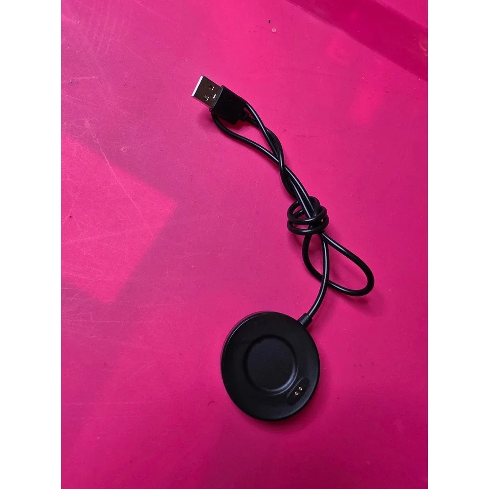 Magnetic Smartwatch Charger Cable 2-Pin USB Charging Dock Cord Black Replacement